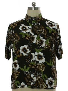 1990's Mens Kai Veikau Rayon Hawaiian Shirt