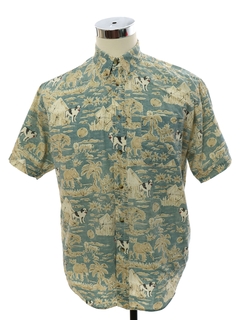 1990's Mens Big Dog Hawaiian Style Shirt