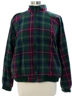 1980's Womens Plaid Cotton Jacket