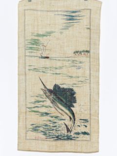 1940's Linen Wall Panel Fabric