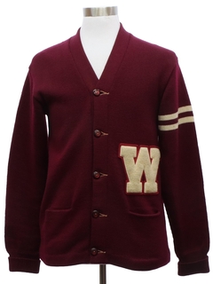 1950's Mens Lettermans Sweater Jacket