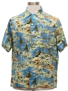 1950's Mens Rayon Hawaiian Shirt