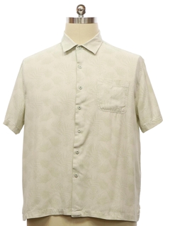 1990's Mens Nat Nast Silk Cotton Blend Subtle Hawaiian Shirt
