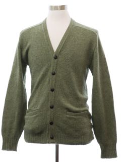 1950's Mens Mod Wool Cardigan Sweater