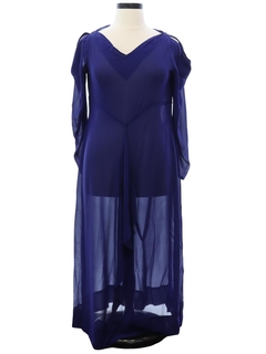 1930's Womens Art Deco Maxi Dress