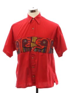 1990's Mens Panamanian Tunic Shirt