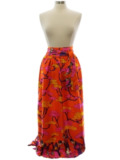 1960's Womens Mod Op-Art Maxi Skirt