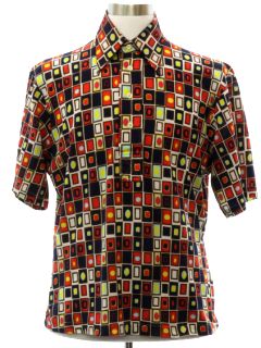 1960's Mens Scrambler Knit Mod Polo Shirt