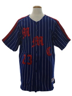1980's Mens Baseball Uniform Shirt