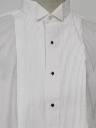 Vintage 1980's Shirt: 80s -Chaplin- Mens white polyester cotton