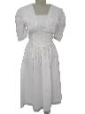 70s Hippie Dress (Gunne Sax): 70s -Gunne Sax- Womens white cotton and ...