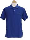 Vintage 1980's Shirt: 80s -Lacoste- Mens blue woven cotton short sleeve ...