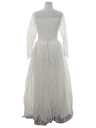 Vintage 1960s Dress: 60s -No Label- Womens floor length, white, wedding ...