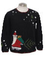 Ugly Christmas Sweater: -Northern Isles- Unisex black background ramie ...