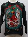 Ugly Christmas Sweater: -Colter Bay- Unisex black background cotton ...